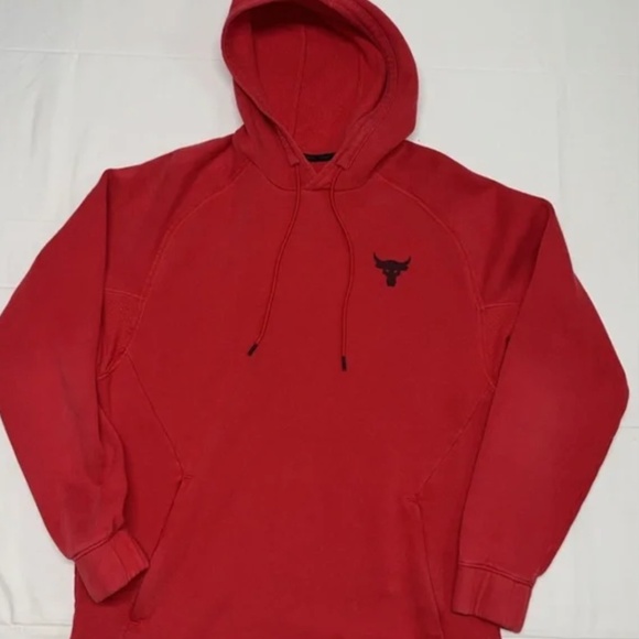 Under Armour Mens Project Rock Charged‎ Fleece Loose Pullover Hoodie - Picture 2 of 4